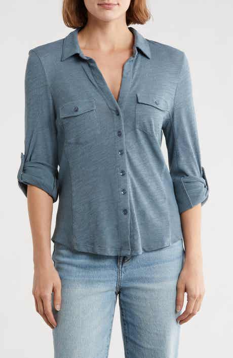 Caslon® Roll Tab Knit Shirt