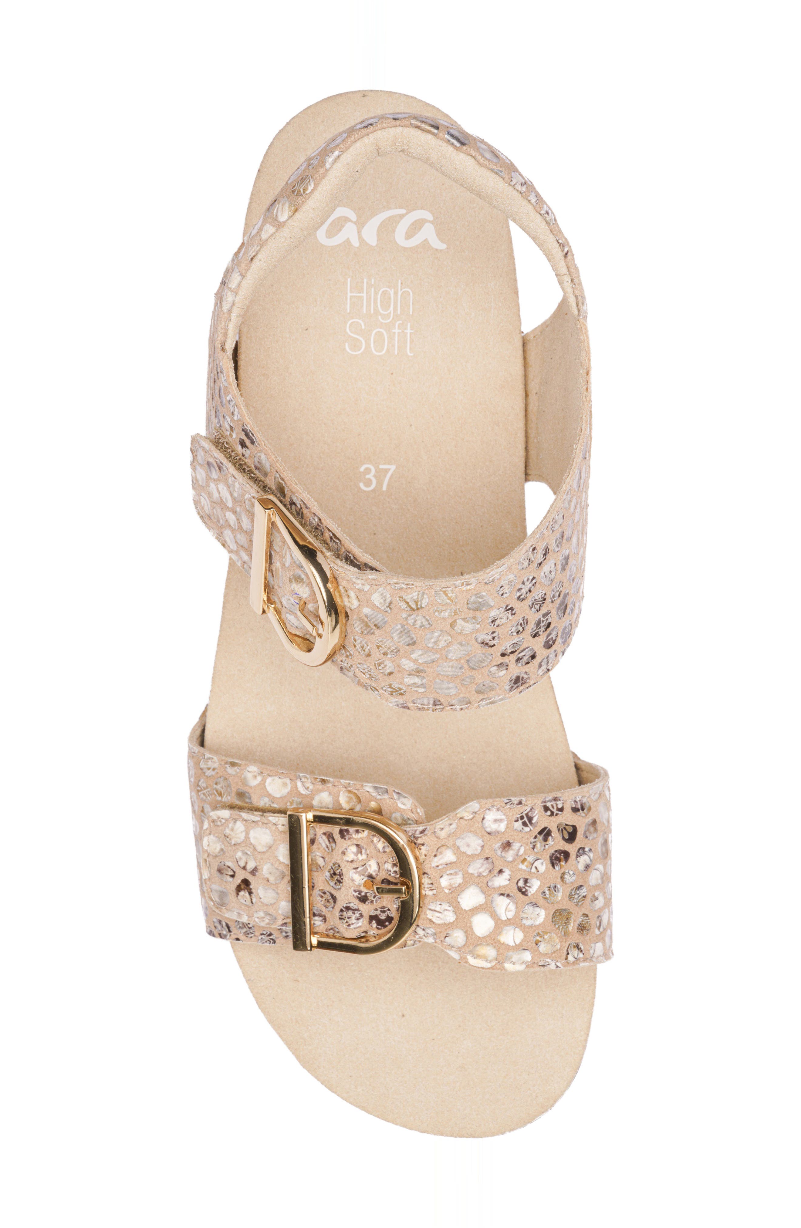 ara Nova Platform Wedge Sandal, Alternate, color, Camel