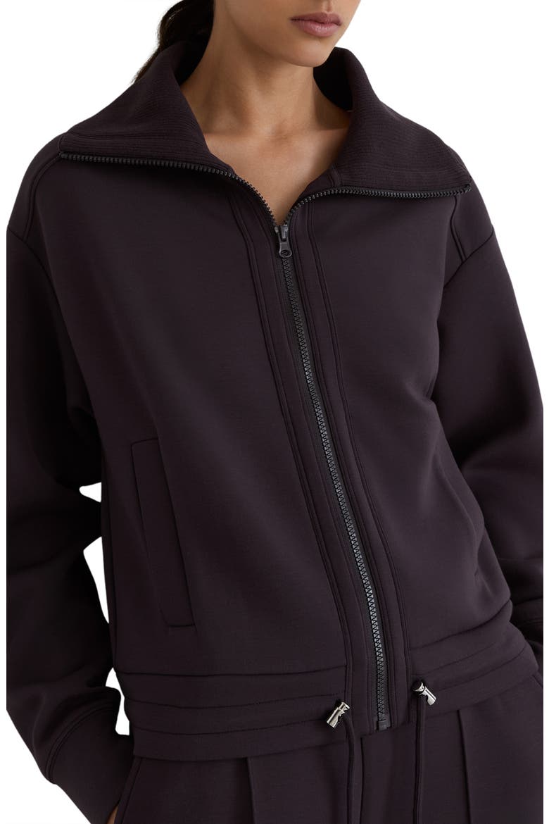 Laurrie Scuba Track Jacket, Alternate, color, GRAPE BURGUNDY
