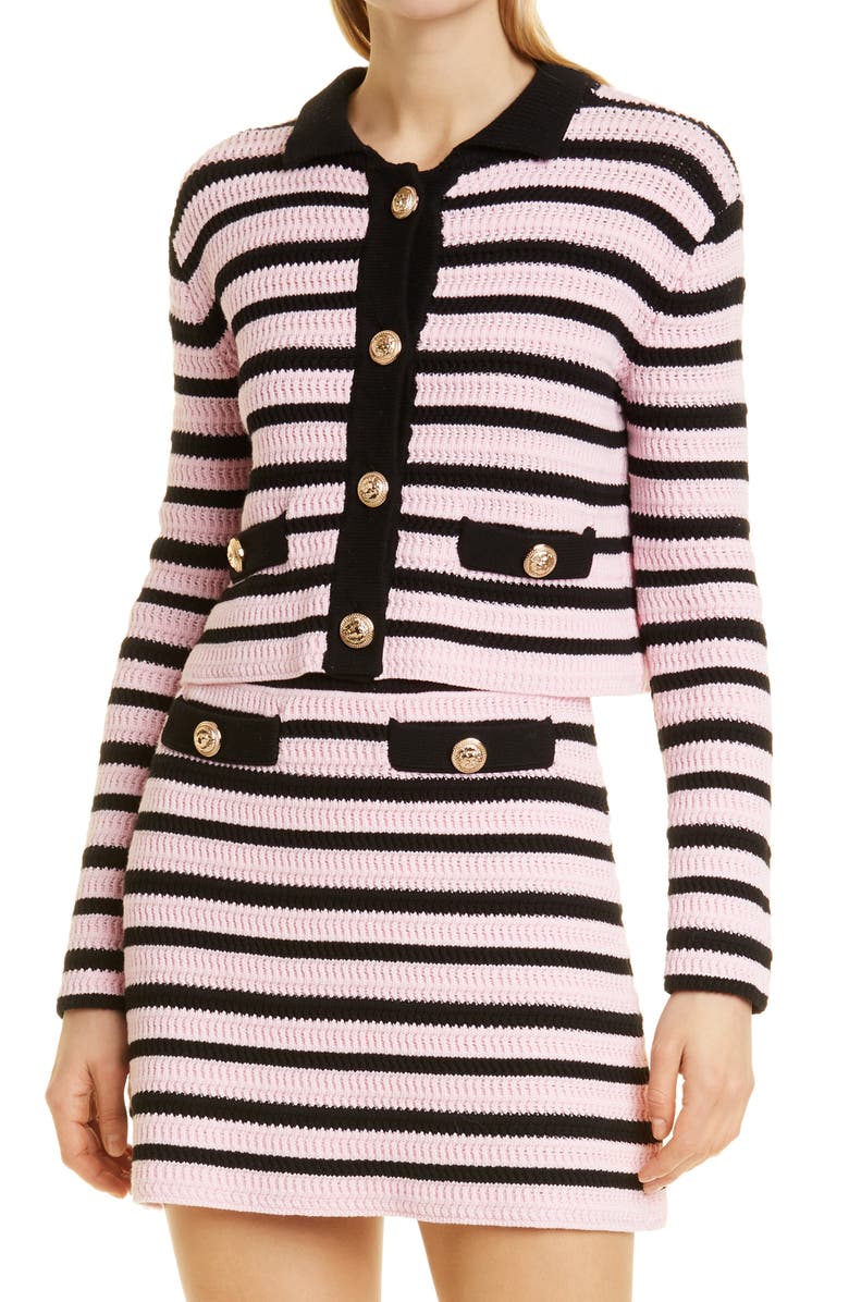 Rebecca Vallance Camille Knit Crop Cardigan, Main, color, 