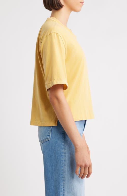 City Blues Coram Crop Oversize T-shirt In Yellow