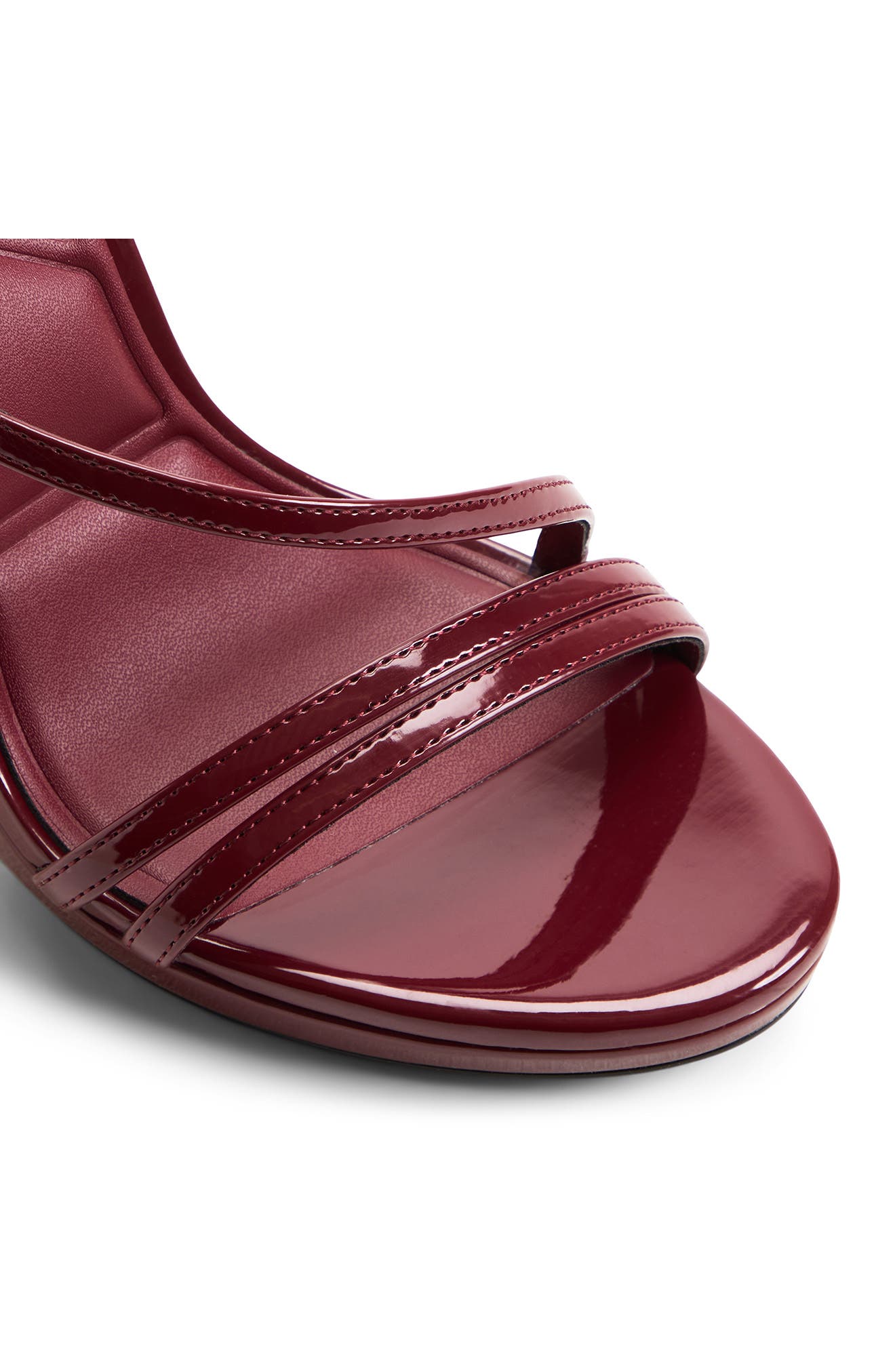 Odella Ankle Strap Platform Sandal, Alternate, color, DARK RED