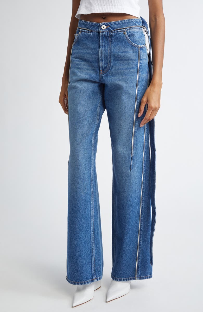 Jean Paul Gaultier The Belted Wide Leg Jeans, Alternate, color, 
