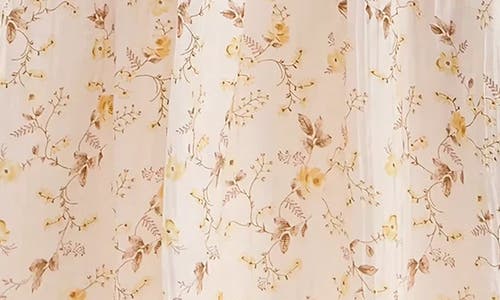 Socialite One-shoulder Tiered Midi Dress In Yellow/taupe