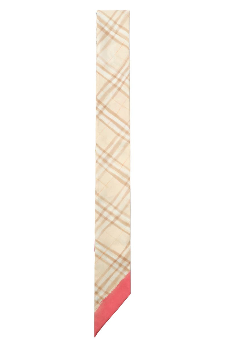 Burberry Blooms of Britain Silk Skinny Scarf, Alternate, color, Sesame Beige