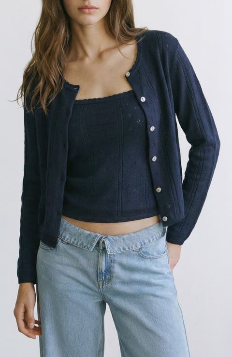 Pointelle Cardigan