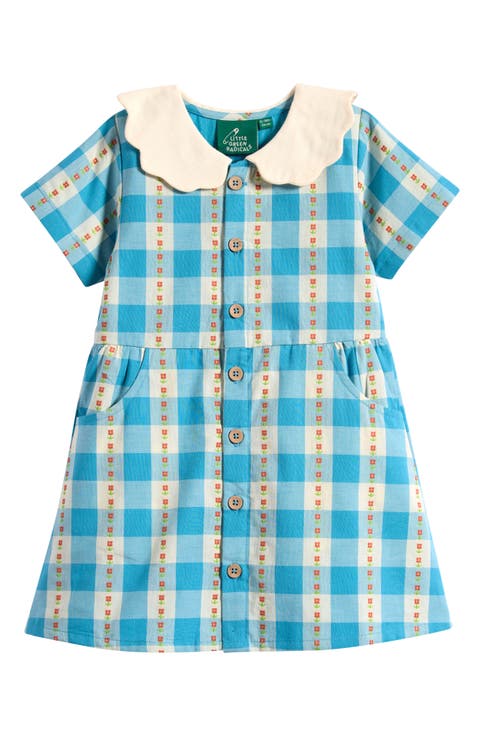Kids' Floral Embroidered Gingham Dress (Baby & Toddler)