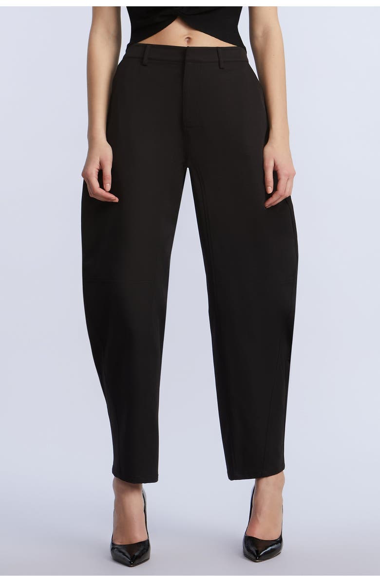 BCBGMAXAZRIA Taffeta Twill Puddle Pants, Alternate, color, Black