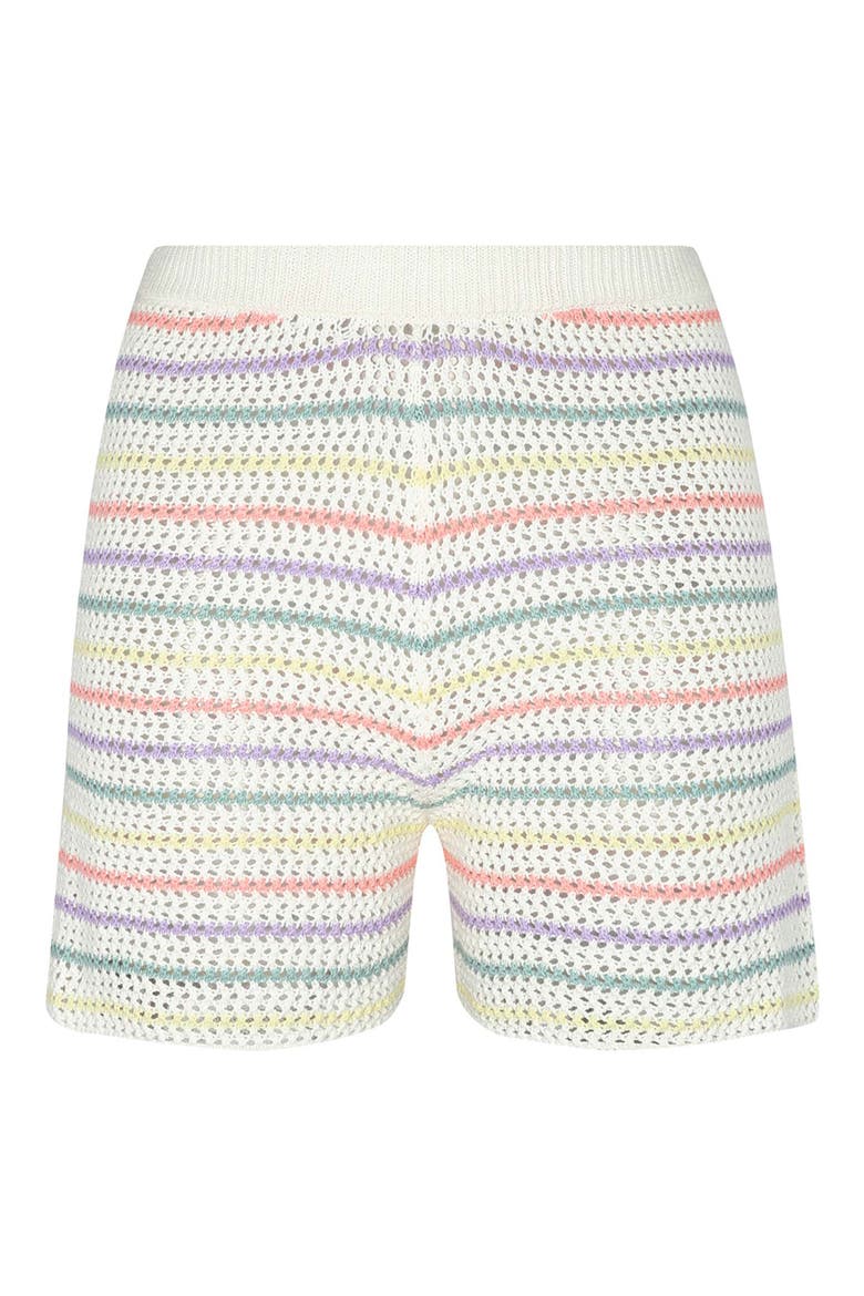 Maya Stripe Cover-Up Shorts, Alternate, color, MULTICOLOR