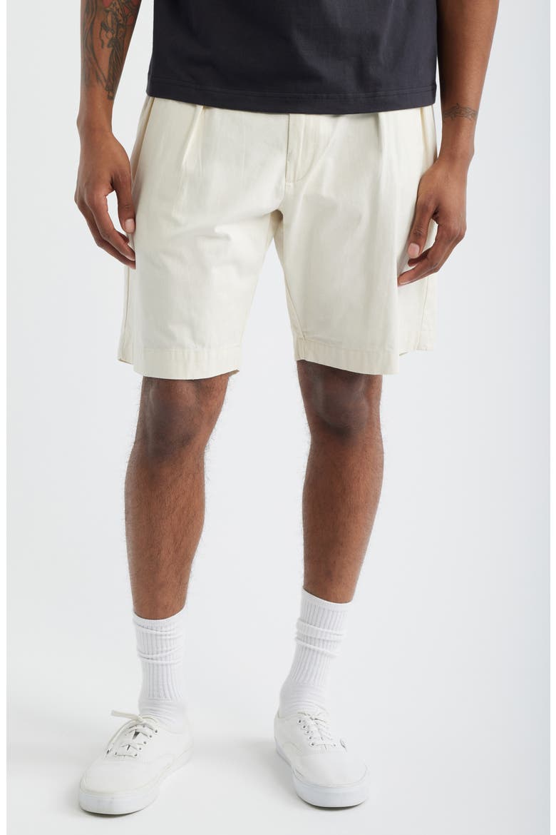 Part Timer Organic Cotton Twill Shorts, Main, color, OFF-WHITE