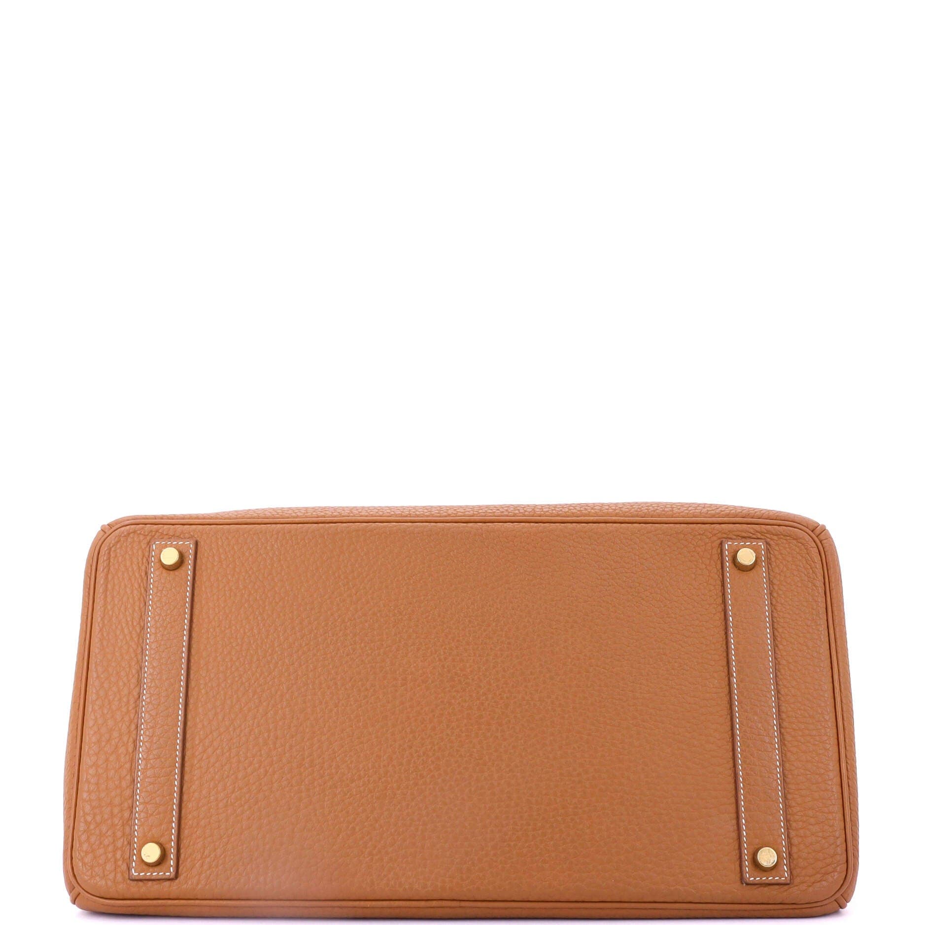 Pre-Owned Hermes Birkin Handbag Brown Fjord with Gold Hardware 40, Alternate, color, 