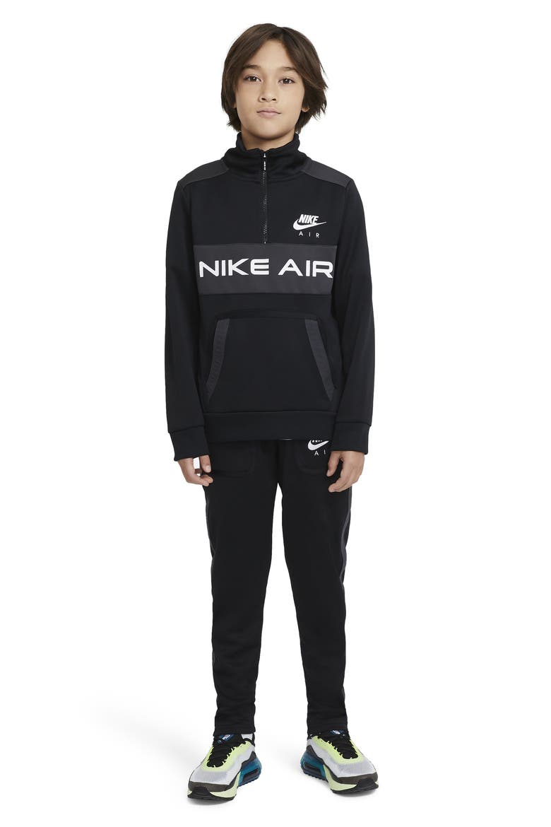 Air Kids' Half-Zip Pullover & Track Pants Set, Main, color, BLACK/GREY/WHITE/WHITE