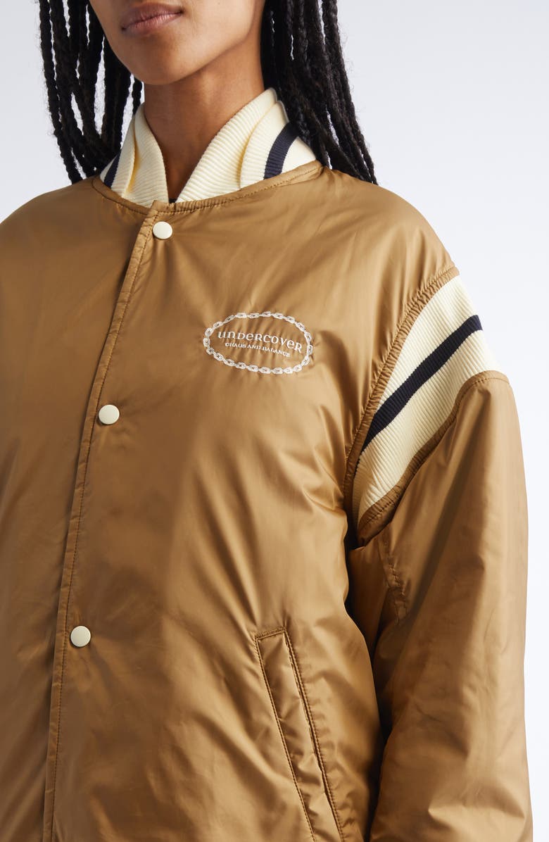 Undercover Varsity Insulated Coat, Alternate, color, Beige
