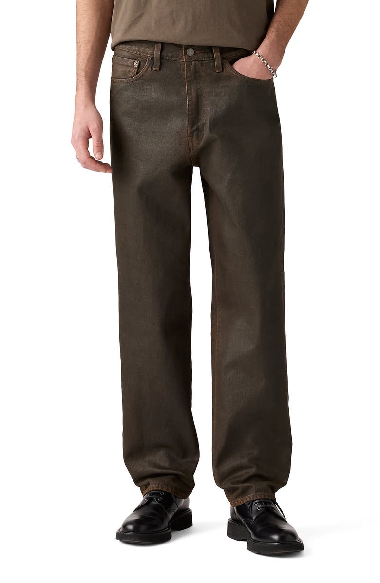 Levi's 568<sup>™</sup> Coated Loose Straight Leg Jeans, Main, color, Brown Wood Journal Coated