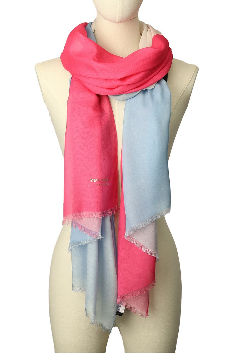 colorblock oblong scarf, Alternate, color, PINK MULTI