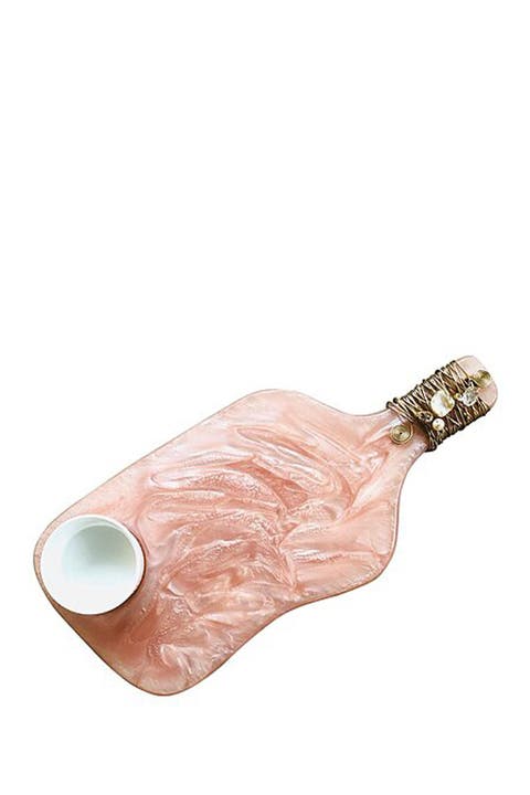 Decorative Resin Cheese Platter & Bowl