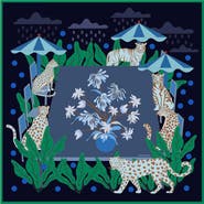Jessie Zhao New York Double Sided Silk Scarf of Night Banquet