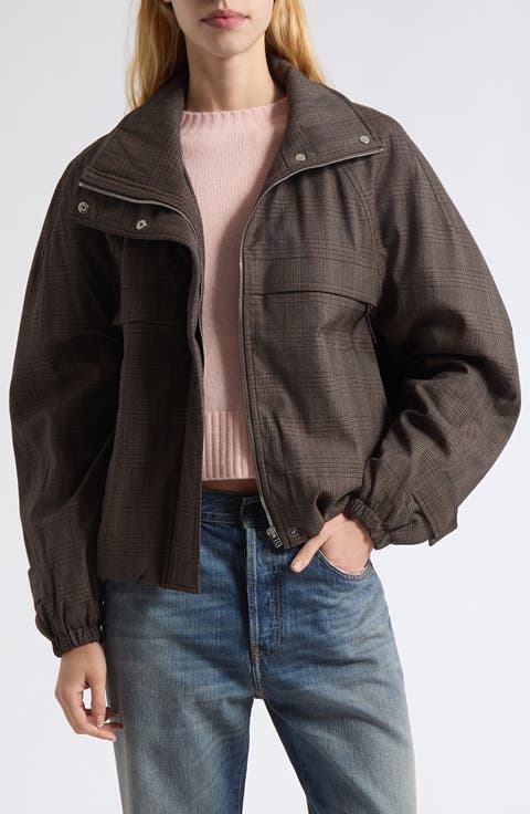 Odilla Mouline Wool Blend Bomber Jacket