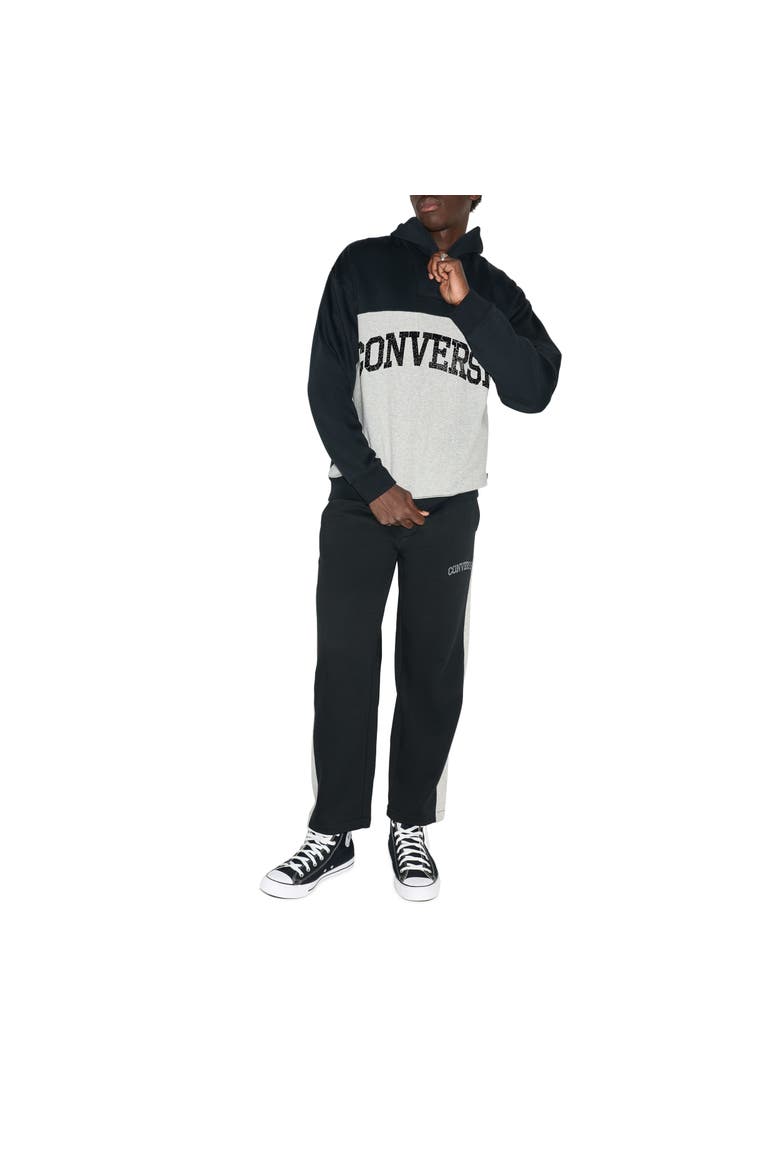 Chuck Color Block Half Zip Sweatshirt, Alternate, color, CONVERSE BLACK MULTI
