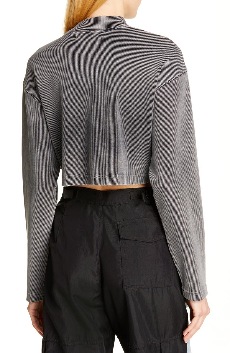 alexanderwang.t Acid Wash Ribbed Crop Top, Alternate, color, 