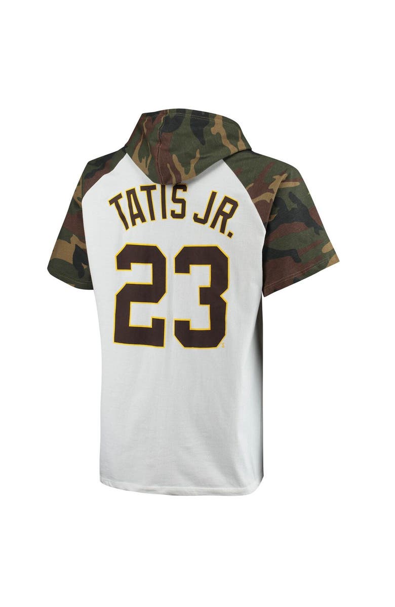 PROFILE Men's Fernando Tatis Jr. White/Camo San Diego Padres Player Big & Tall Raglan Hoodie T-Shirt, Alternate, color, 