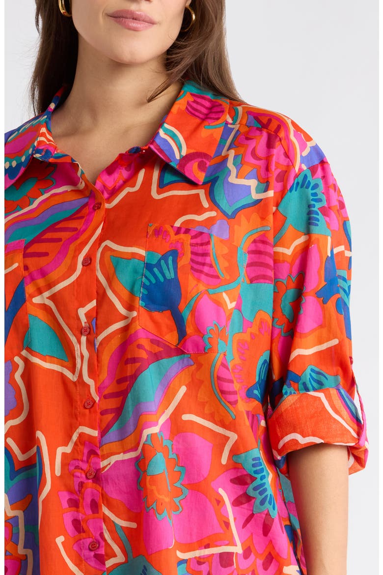 Kahlia Tropics Top, Alternate, color, RED-MULTI