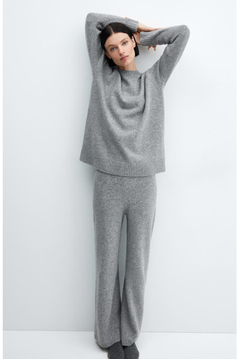Crewneck Raglan Sleeve Sweater, Alternate, color, GREY