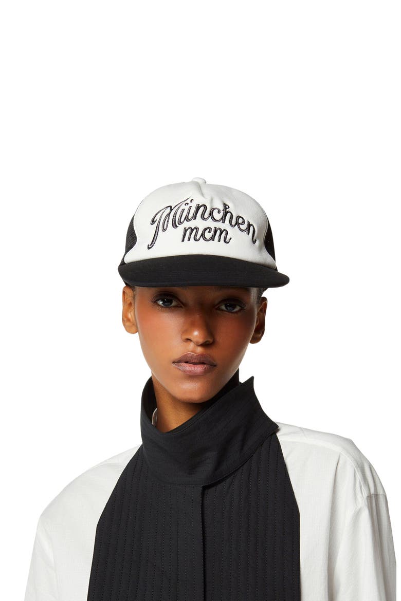 Munchen Ponte Cap, Alternate, color, Black and White