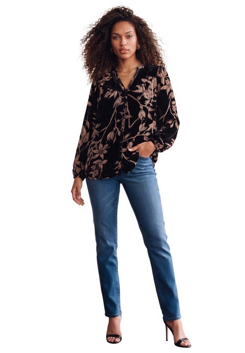 Velvet Burnout Blouse (plus)