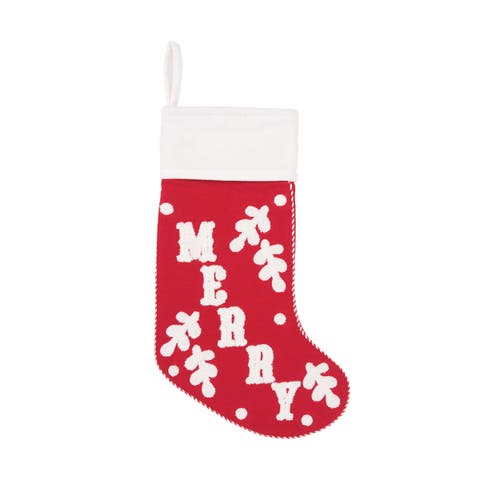 Typography Christmas Stockings
