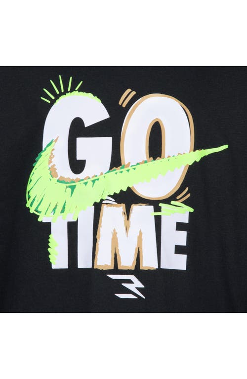 3 Brand Kids' Go Time Long Sleeve T-shirt In Black