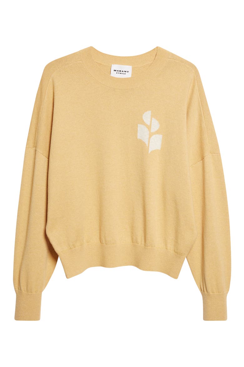 Marisans Logo Cotton & Wool Sweater, Alternate, color, MUSTARD