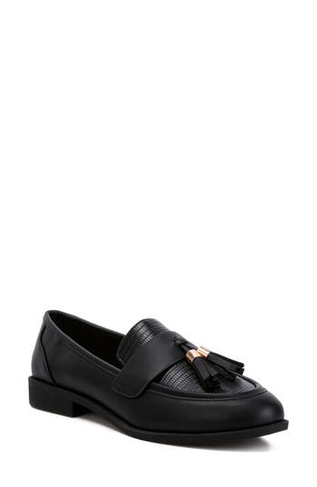 London Rag Alibi Tassel Loafer In Animal Print