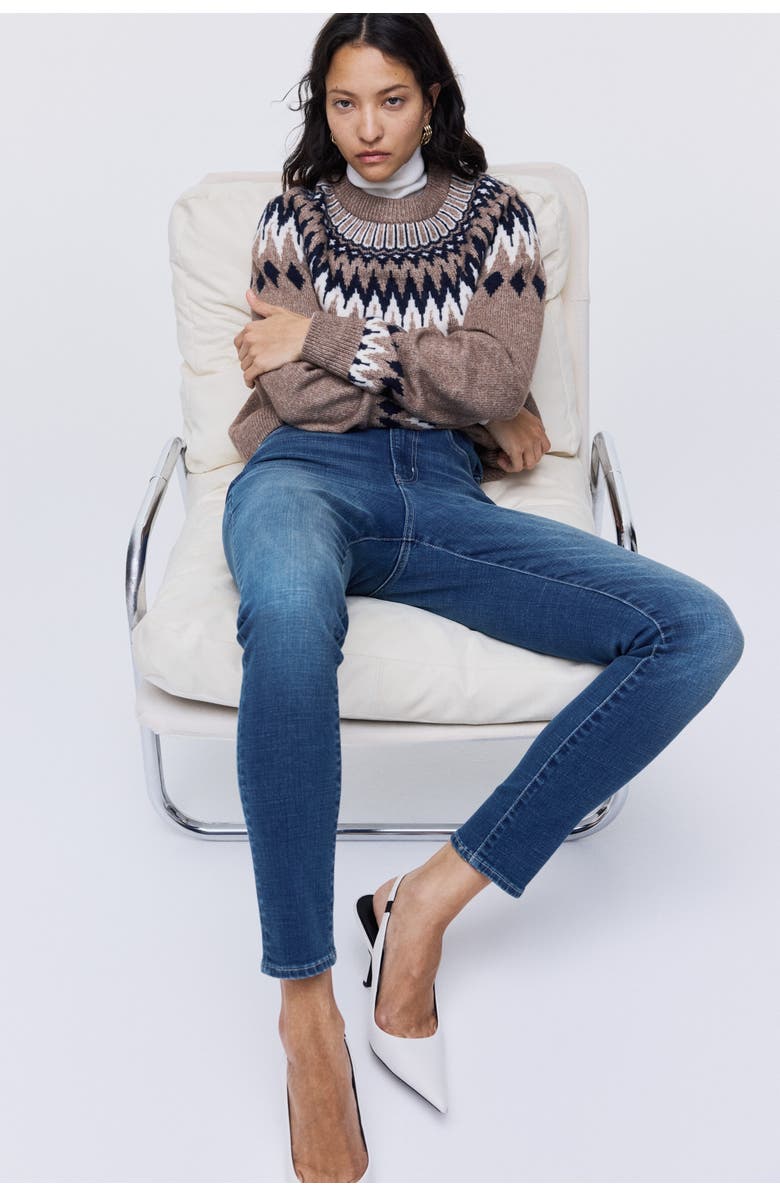 H&M Skinny High Jeans, Alternate, color, Denim Blue