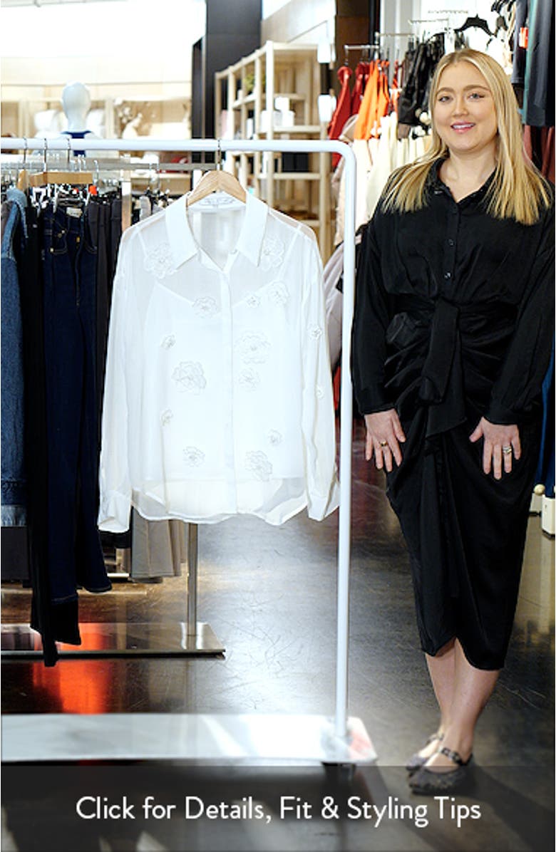 Floral Detail Sheer Shirt, sales video thumbnail