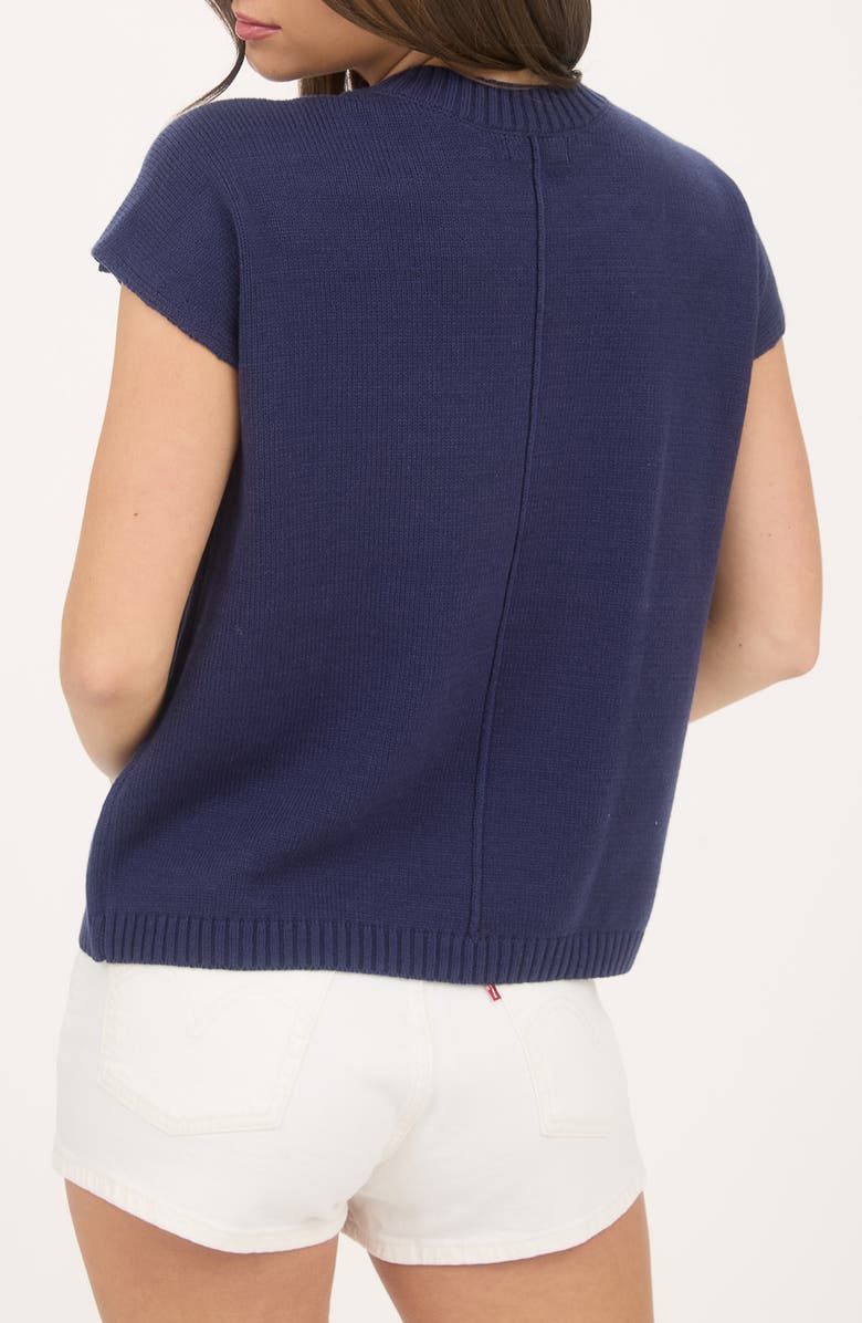 Blu Pepper Mimosa Please Cap Sleeve Sweater, Alternate, color, Navy