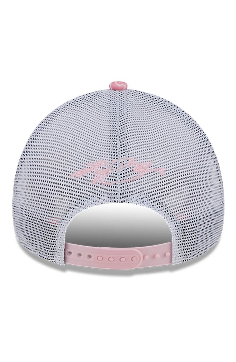 New Era Men's New Era Pink Kyle Busch 9FORTY A-Frame Trucker Paisley Adjustable Hat, Alternate, color, Pink