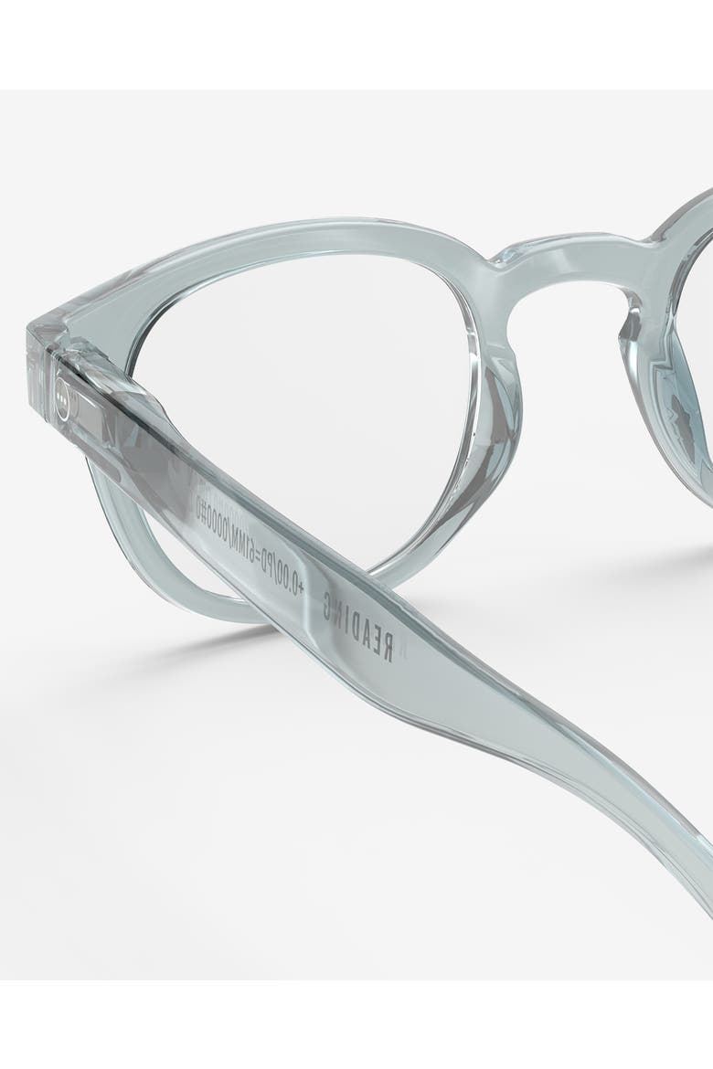 #C 49mm Square Reading Glasses, Alternate, color, Frozen Blue