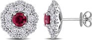 Julianna B. Lab-Created Ruby & Diamond Earrings 14k
