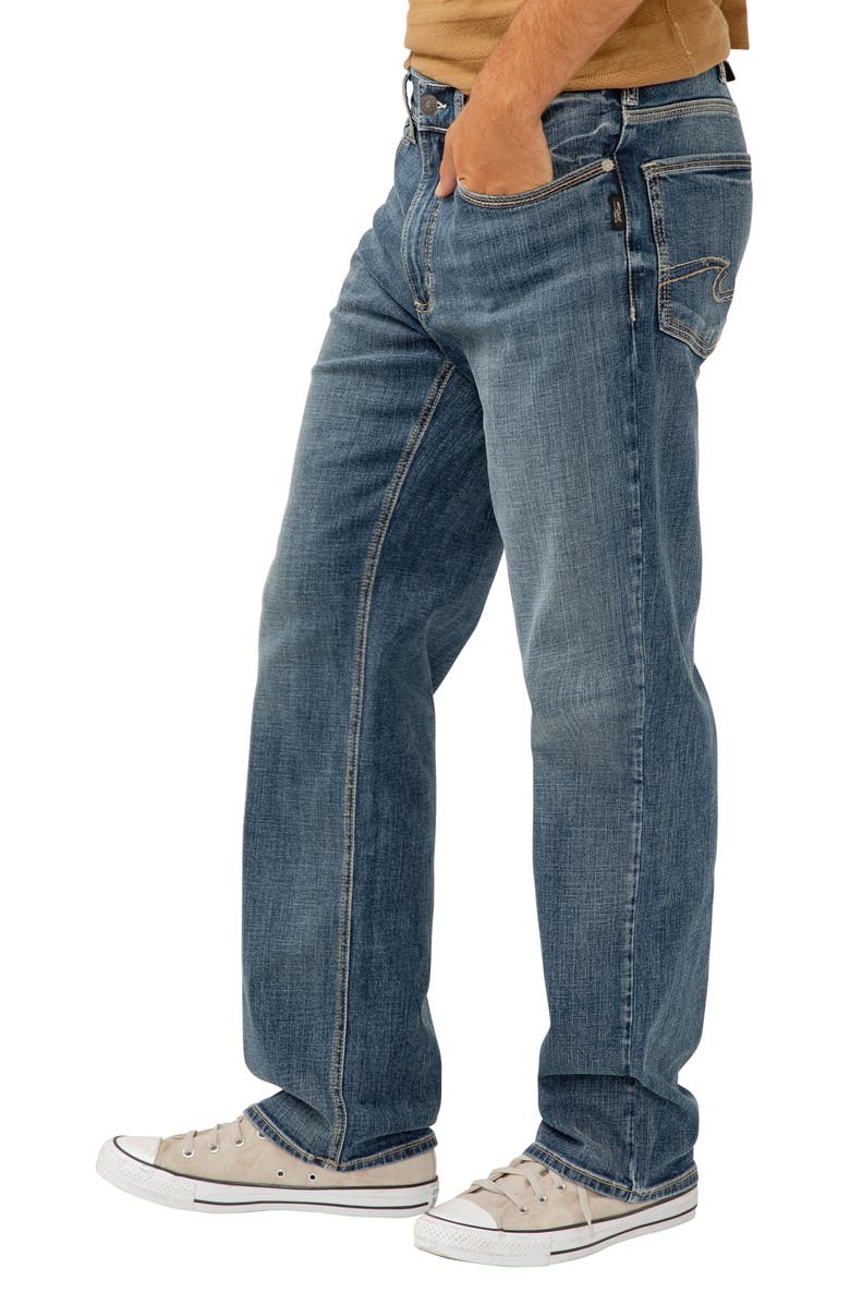 Silver Jeans Co. Gordie Relaxed Fit Straight Leg Jeans, Alternate, color, Indigo