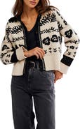 Free People Shelby Floral Jacquard Cardigan
