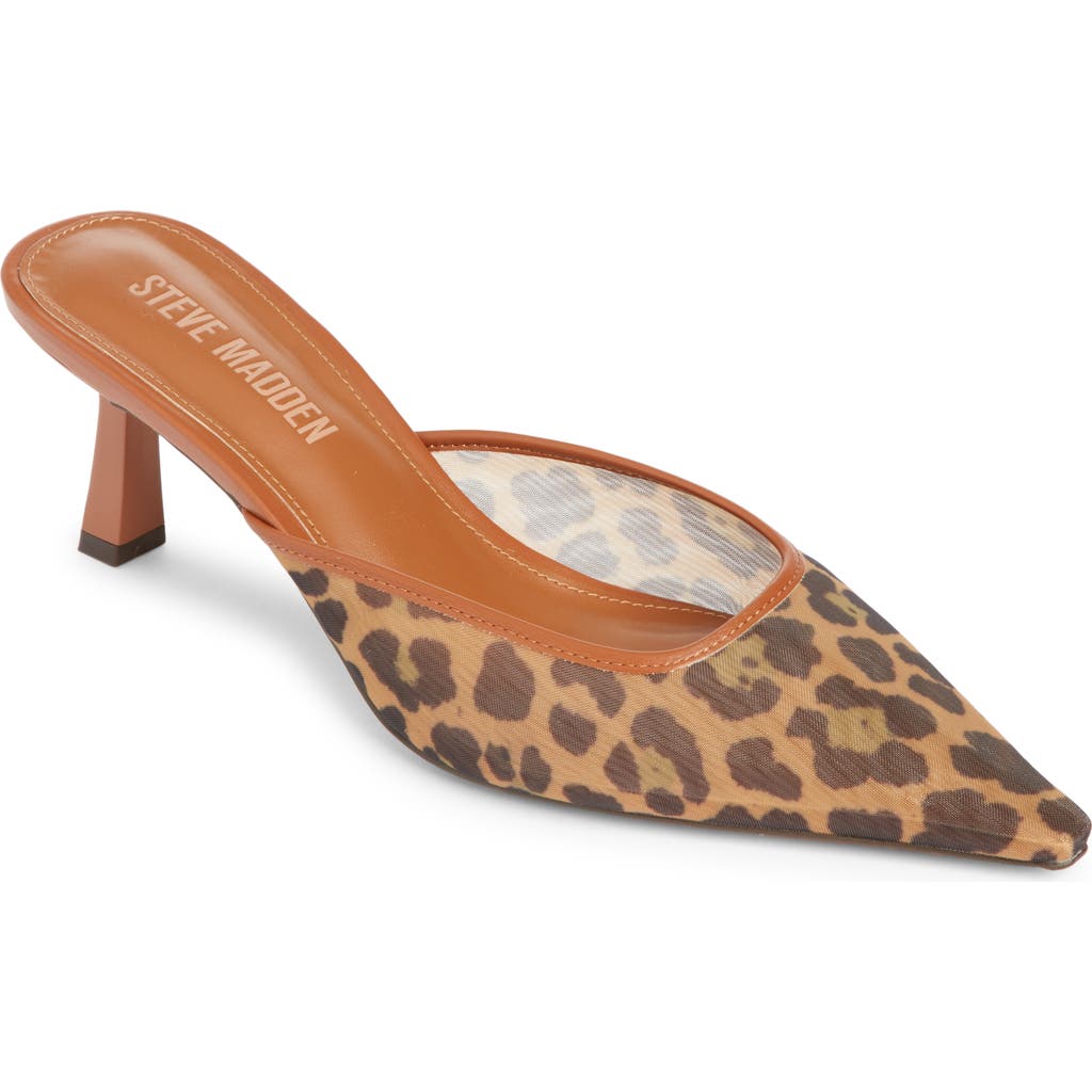 Steve Madden Lisbeth Pointed Toe Mule In Animal Print