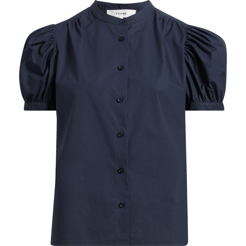 FRAME FRAME THE GATHERED SHORT SLEEVE BUTTON-UP SHIRT