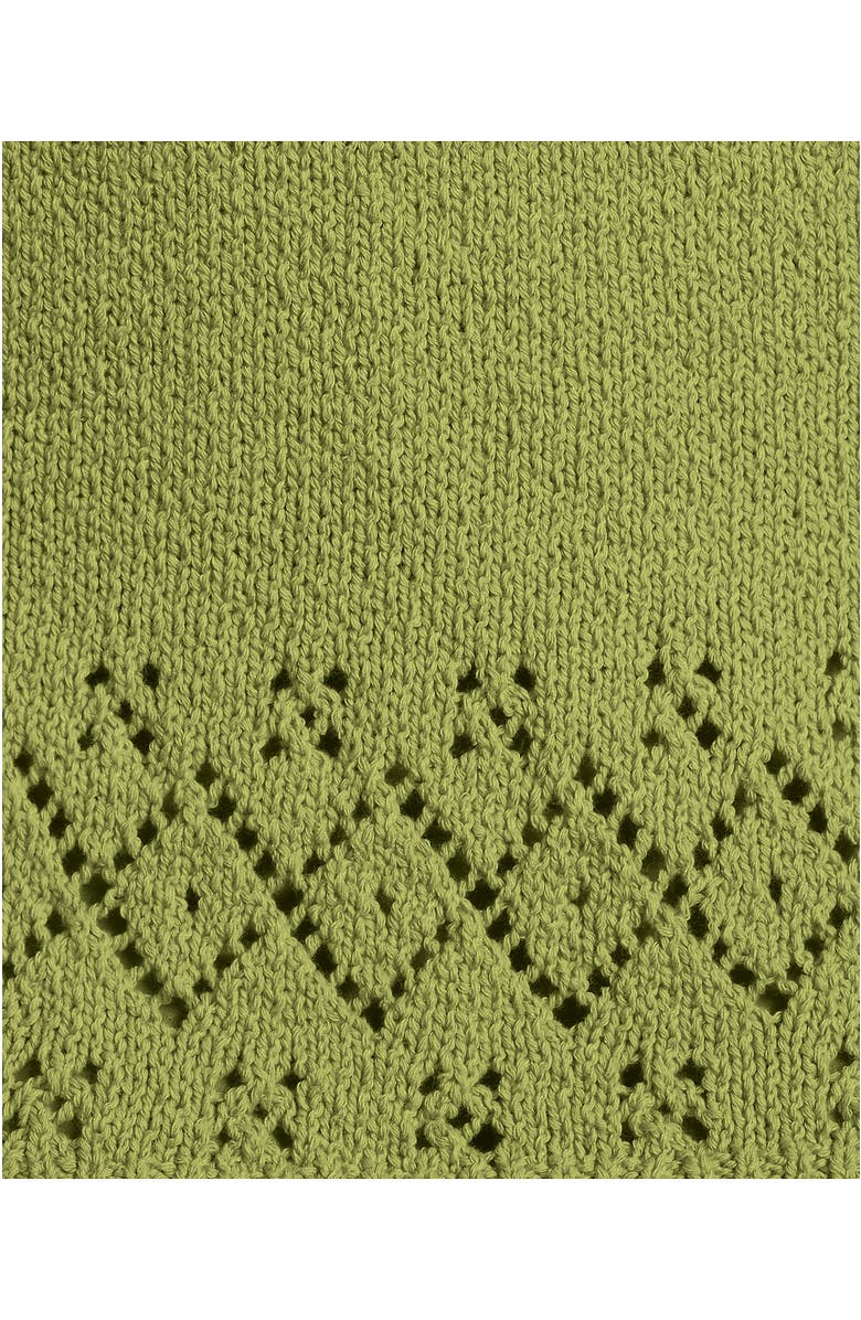 Lands' End Pointelle Square Neck Tank Sweater, Alternate, color, Bright Pistachio