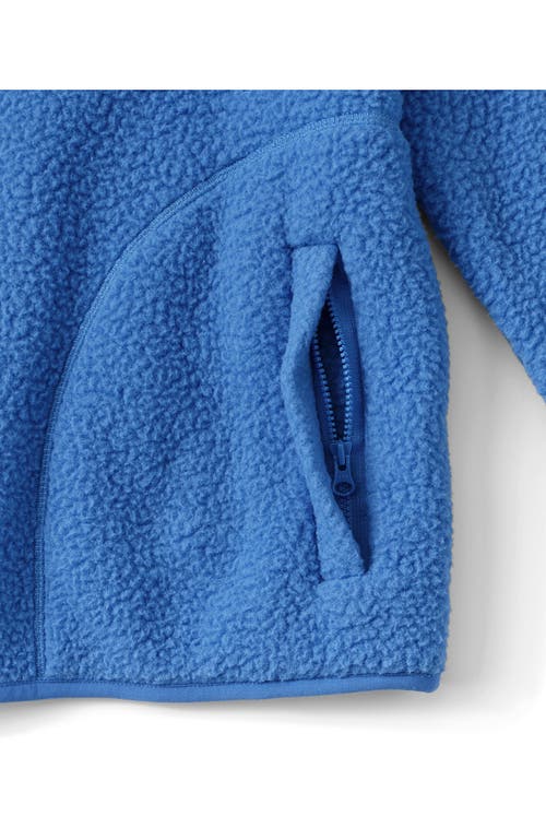 Lands' End Plus Size Half Zip Cozy High Pile Fleece Pullover In Blue
