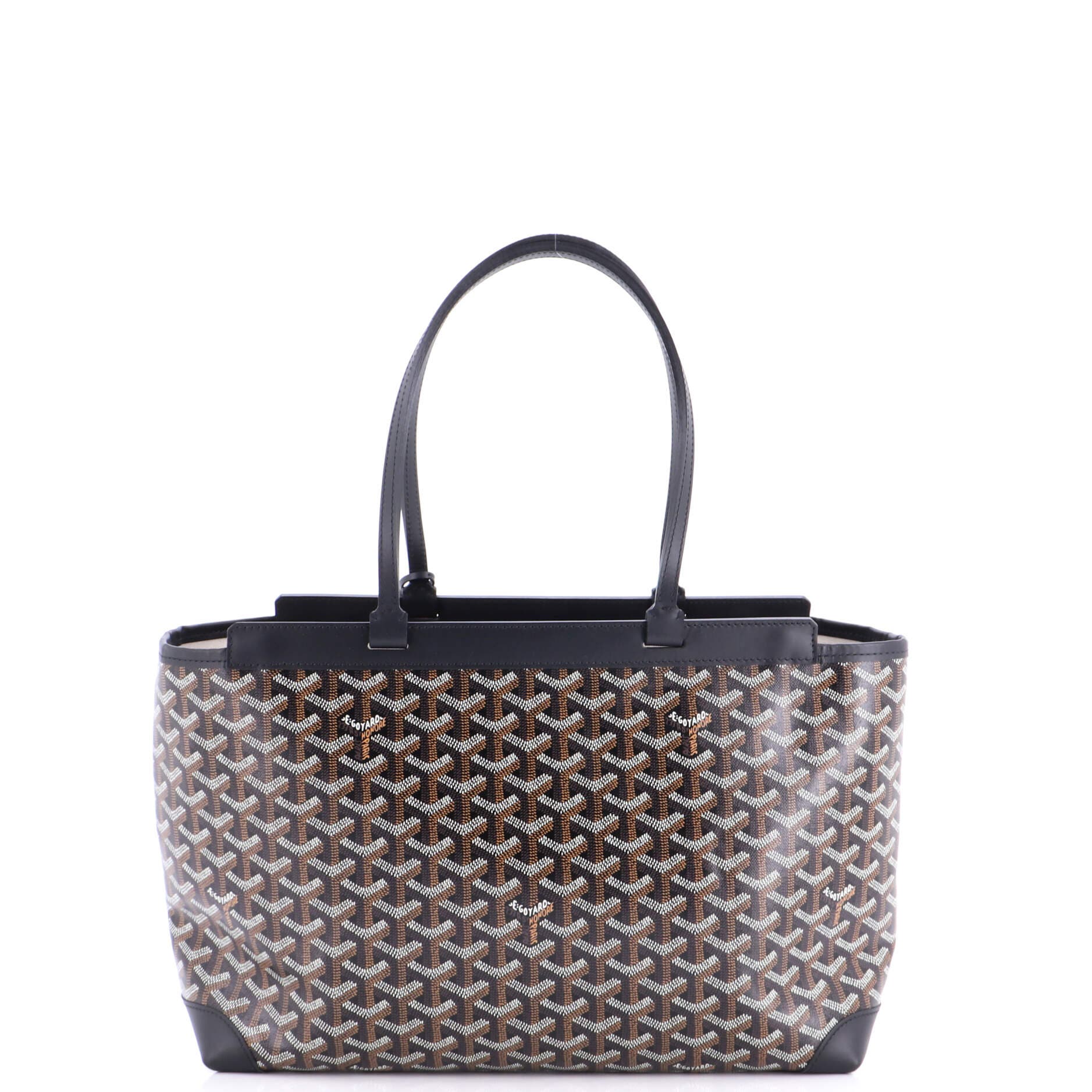 Pre-Owned Goyard Bellechasse Bag Coated Canvas PM, Alternate, color, Black