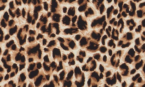 Renee C Leopard Print One-shoulder Midi Dress In Brown