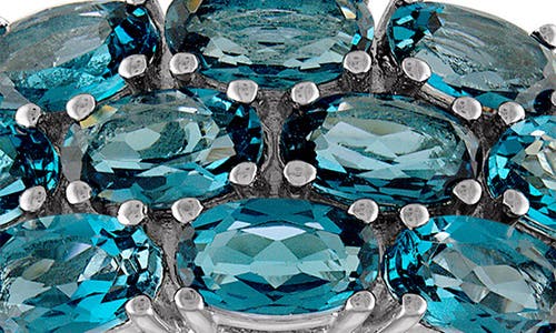 Fzn Sterling Silver London Blue Topaz & Diamond Ring In Silver/blue Topaz/diamond