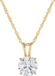 FZN 14K Gold Lab Grown Diamond Pendant Necklace