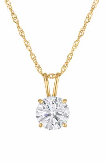 FZN 14K Gold Lab Grown Diamond Pendant Necklace
